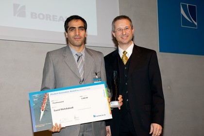 Said Mehdiabadi, winner of the PhD thesis award, and Alfred Stern, Borealis Senior Vice President Innovation & Technology