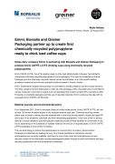 Media release_Emmi Borealis and Greiner Packaging create first chemically recycled polypropylene iced coffee cups
