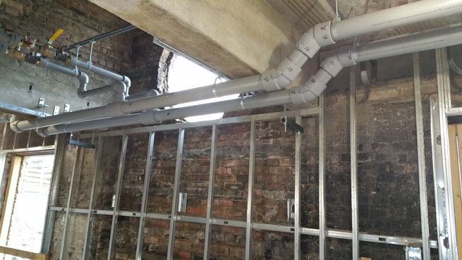 PP-RCT Pipe installation for an elderly home 
