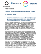 2020 11 03 Porsche and Circularise collaborate with Borealis, Covestro and Domo Chemicals to enable the traceability of plastics in the automotive sector_EN