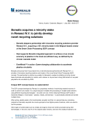 2021 07 01 Media Release Borealis acquires a minority stake in Renasci N.V. to jointly develop novel recycling solutions