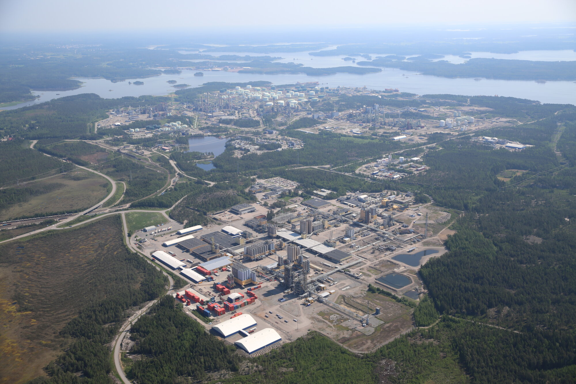 B87 A0038 airview Borealis Kilpilahti Industrial area Finland