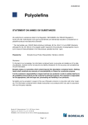 Borealis Statement on Annex XIV substances