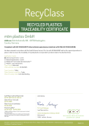 MTM RecyClass Certificate - Traceability